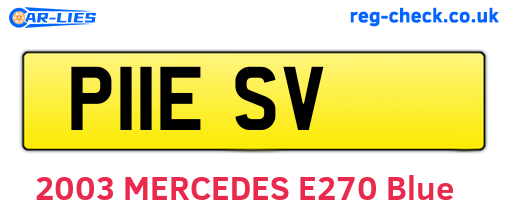P11ESV are the vehicle registration plates.
