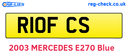 R10FCS are the vehicle registration plates.