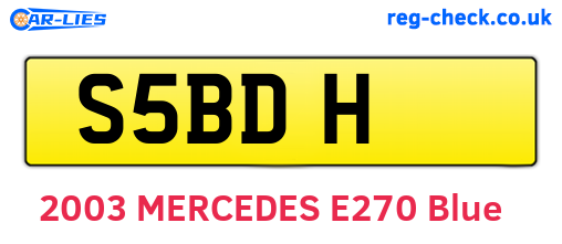 S5BDH are the vehicle registration plates.