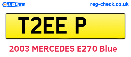 T2EEP are the vehicle registration plates.
