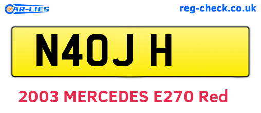 N4OJH are the vehicle registration plates.