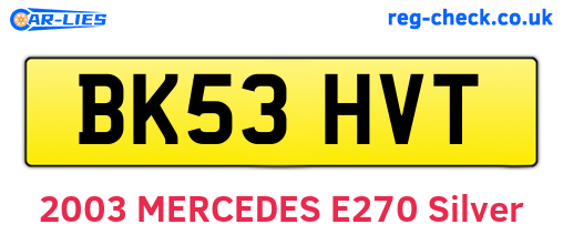 BK53HVT are the vehicle registration plates.