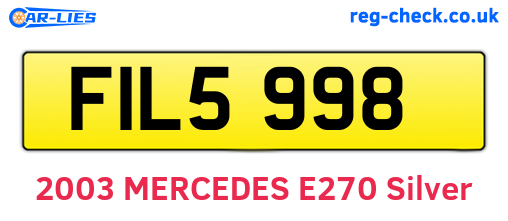 FIL5998 are the vehicle registration plates.
