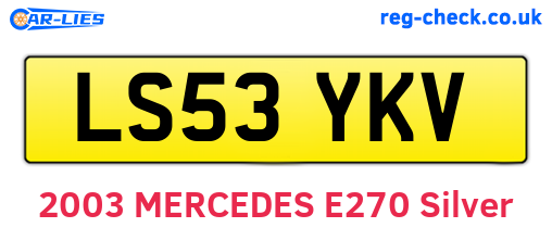 LS53YKV are the vehicle registration plates.