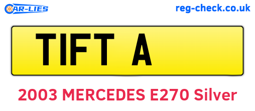 T1FTA are the vehicle registration plates.