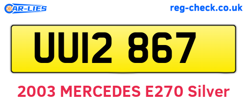 UUI2867 are the vehicle registration plates.