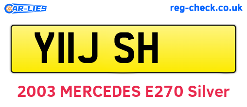 Y11JSH are the vehicle registration plates.