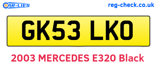 GK53LKO are the vehicle registration plates.