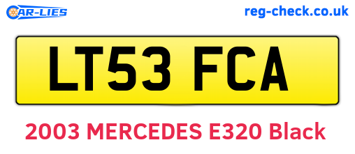 LT53FCA are the vehicle registration plates.
