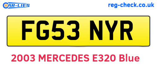 FG53NYR are the vehicle registration plates.