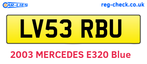 LV53RBU are the vehicle registration plates.