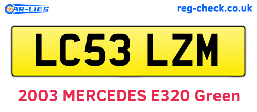 LC53LZM are the vehicle registration plates.