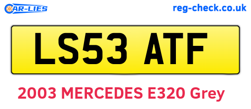 LS53ATF are the vehicle registration plates.