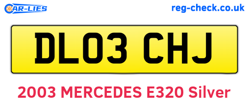 DL03CHJ are the vehicle registration plates.