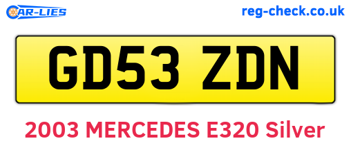 GD53ZDN are the vehicle registration plates.