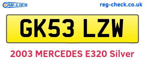 GK53LZW are the vehicle registration plates.