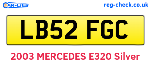 LB52FGC are the vehicle registration plates.
