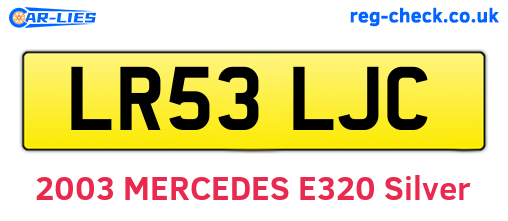 LR53LJC are the vehicle registration plates.