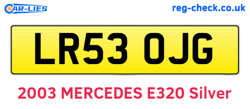 LR53OJG are the vehicle registration plates.