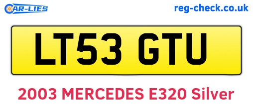 LT53GTU are the vehicle registration plates.