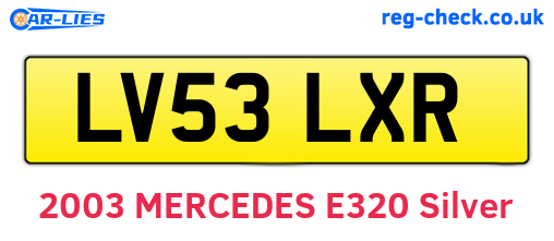 LV53LXR are the vehicle registration plates.