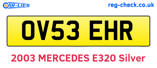 OV53EHR are the vehicle registration plates.