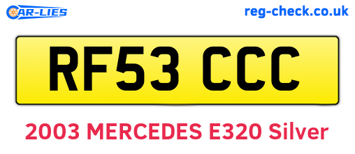 RF53CCC are the vehicle registration plates.