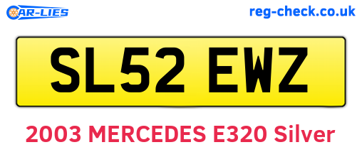 SL52EWZ are the vehicle registration plates.