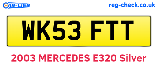 WK53FTT are the vehicle registration plates.