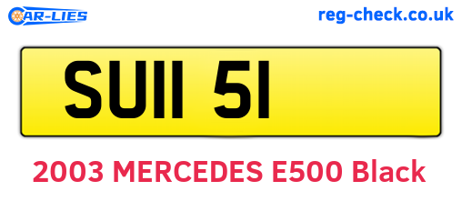 SUI151 are the vehicle registration plates.