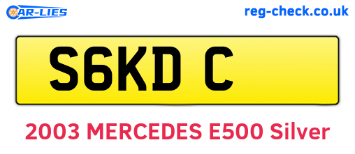 S6KDC are the vehicle registration plates.