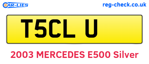 T5CLU are the vehicle registration plates.