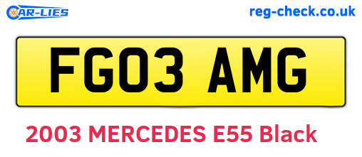 FG03AMG are the vehicle registration plates.