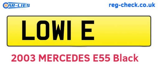 LOW1E are the vehicle registration plates.