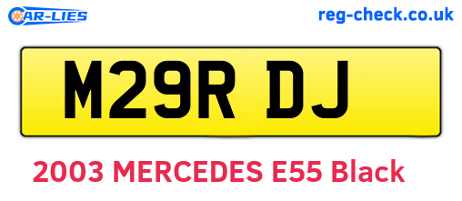 M29RDJ are the vehicle registration plates.