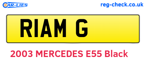 R1AMG are the vehicle registration plates.