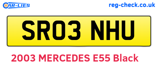 SR03NHU are the vehicle registration plates.