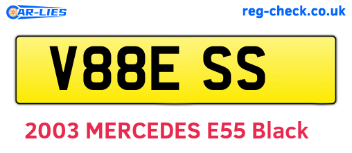 V88ESS are the vehicle registration plates.