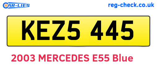 KEZ5445 are the vehicle registration plates.