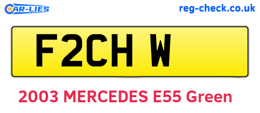 F2CHW are the vehicle registration plates.