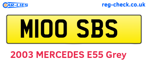 M100SBS are the vehicle registration plates.