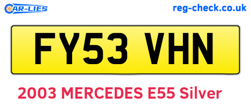 FY53VHN are the vehicle registration plates.