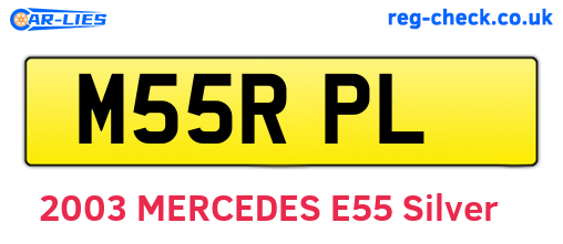M55RPL are the vehicle registration plates.