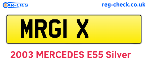 MRG1X are the vehicle registration plates.