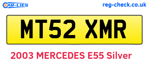 MT52XMR are the vehicle registration plates.