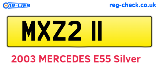 MXZ211 are the vehicle registration plates.