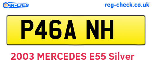 P46ANH are the vehicle registration plates.