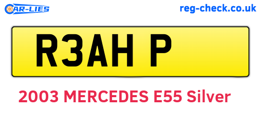 R3AHP are the vehicle registration plates.