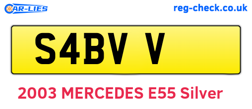 S4BVV are the vehicle registration plates.