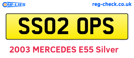 SS02OPS are the vehicle registration plates.